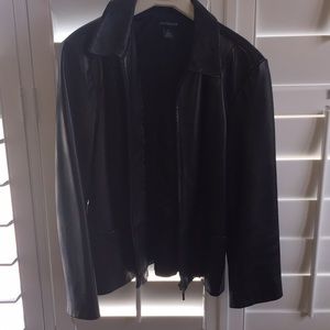 Ann Taylor black leather jacket